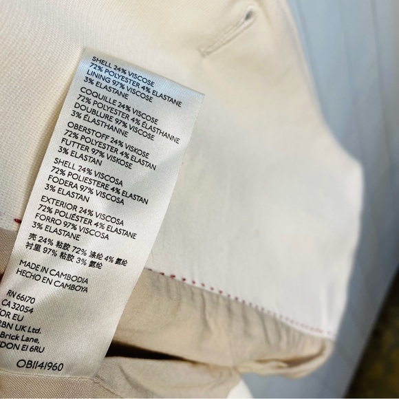 Anthropologie Tavia Ivory Double-Breasted Women’s Blazer Jacket 4 Small Business - Picture 6 of 10